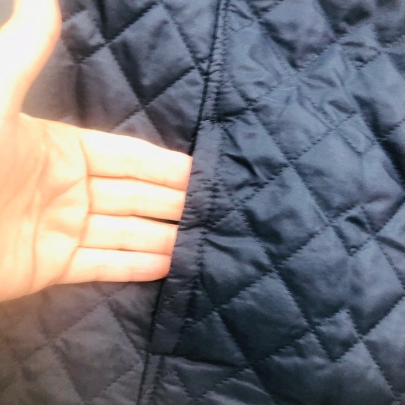 Croft & Barrow 1X Quilted Knit Sleeve Jacket Women's‎ Navy Blue Full Zip Coat - Picture 2 of 10